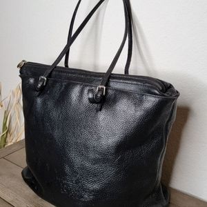 FURLA GENUINE LEATHERWOMENS BLACK TOTE SHOULDER HANDBAG